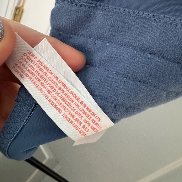 🤍💙NWOT Colsie from Target Blue Jean Lace Trim Cropped Corset Bustier Bralette 💙🤍 - Picture 7 of 7